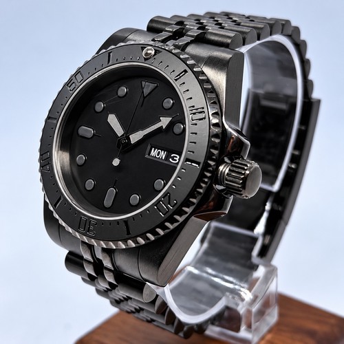 Seiko nh36 stealth - black, diver